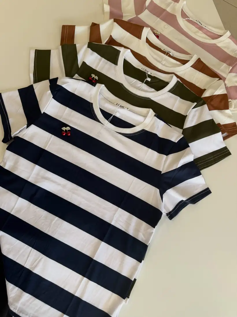 Blusa Listrada Azul